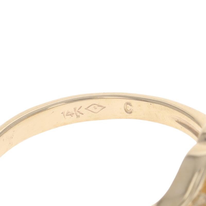 Bague en or jaune avec perles et diamants - 14k en vente 2