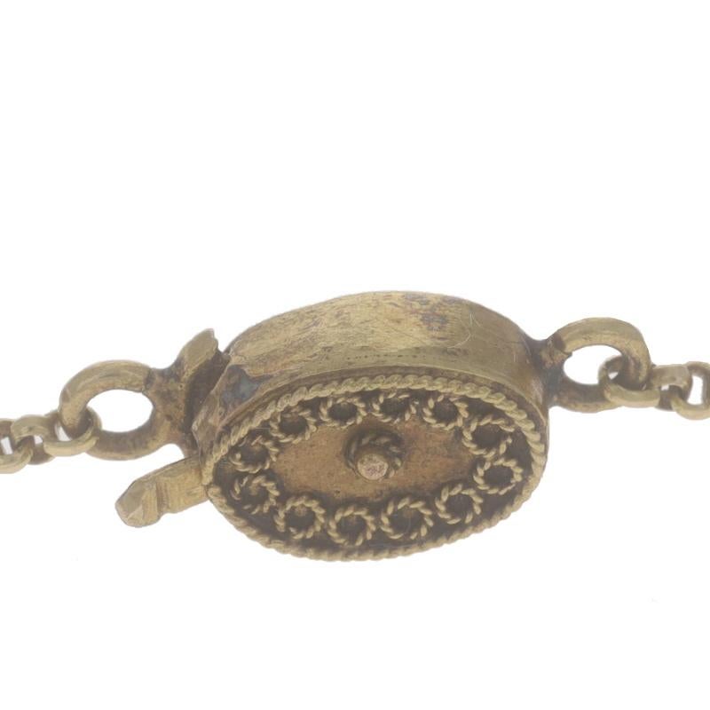 Neunsträngige edwardianische Halskette aus Gelbgold mit Perlen 15 3/4