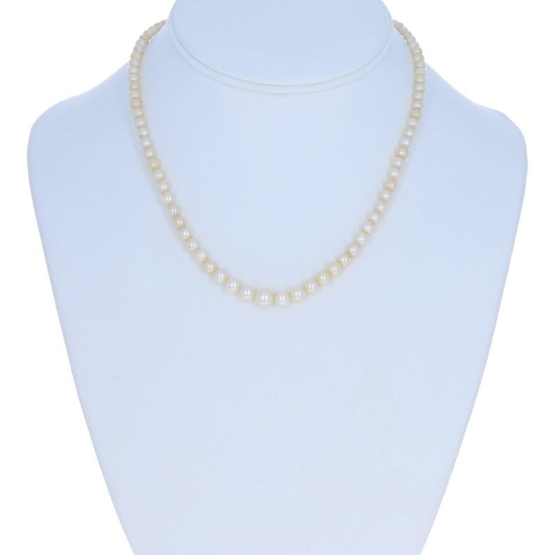 Perle Collier de perles en or jaune - 14k en vente