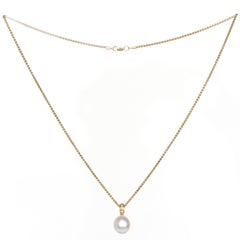 Yellow Gold Pearl Necklace