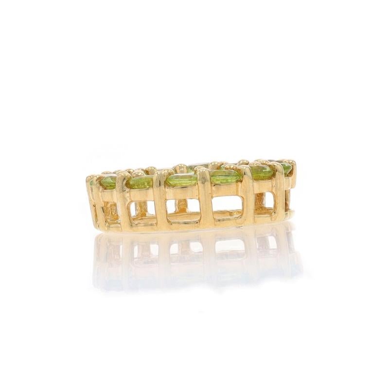 Colgante Eternidad Peridoto Oro Amarillo - 10k Redondo 1.12ctw Love Circle Halo Corte redondo