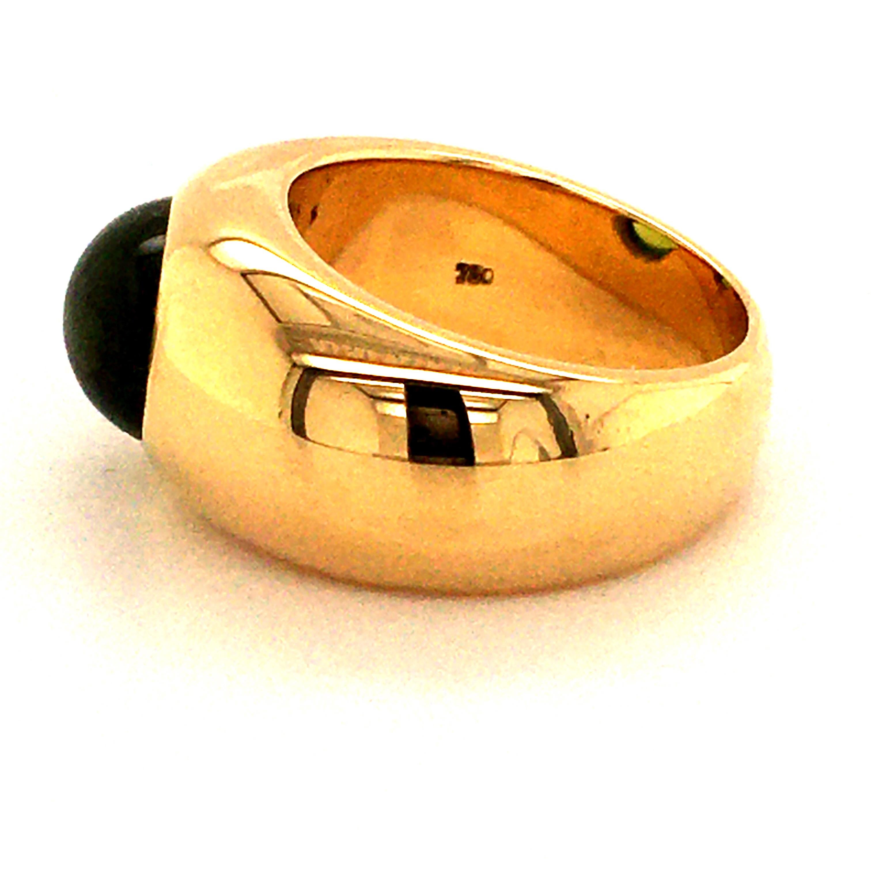 Oval Cut Yellow Gold Peridot Ring by Bucherer