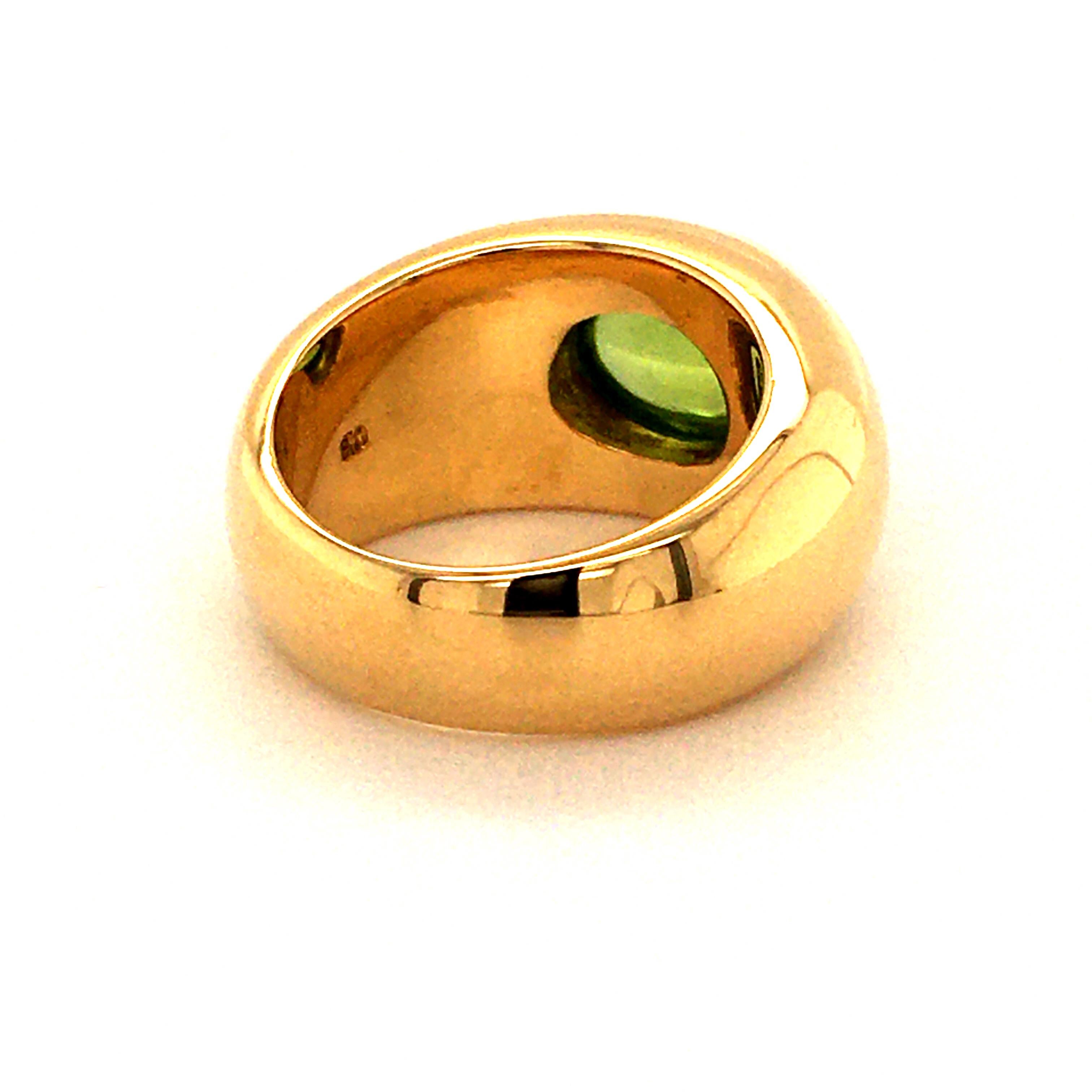 Yellow Gold Peridot Ring by Bucherer 1