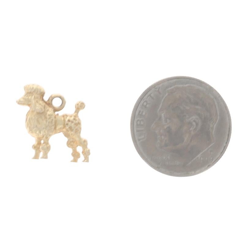 Breloque caniche en or jaune - 14k Canin Pour femmes en vente