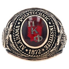 Bague Pi Kappa Phi 1959 Alabama Polytech Class en or jaune 10k API Auburn Taille 10