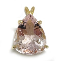 Gelbgold-Rosa-Morganit-Anhänger