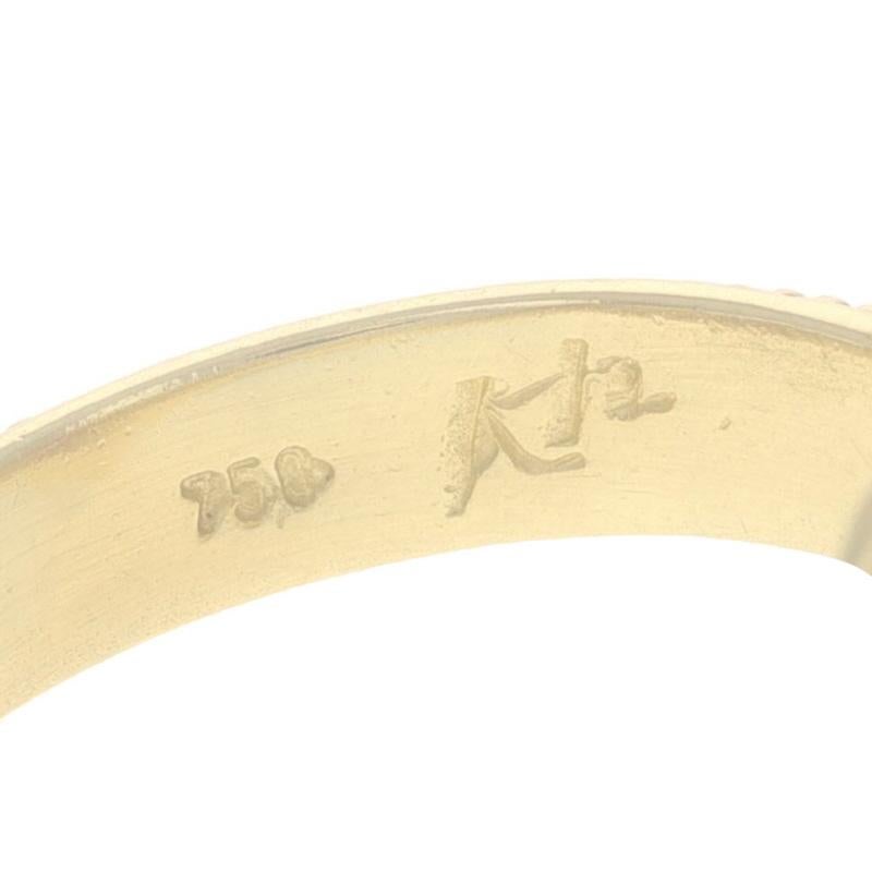 Anillo Oro Amarillo Zafiro Rosa Diamante 5 3/4