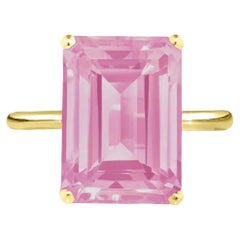 Anillo Augustine Jewels Oro Amarillo Topacio Rosa