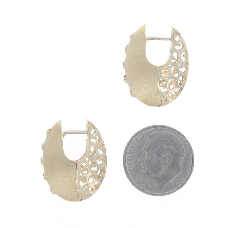 Boucles d'oreilles en or jaune Tourmaline rose Topaze bleue Citrine 14k .42ctw Pierced Pour femmes en vente