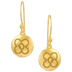 Yellow Dangle Drop Flower Earrings for DIAMONDS in the SKY Collection