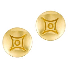 Yellow Gold Plate Earstuds  Earrings DIAMONDS in the SKY