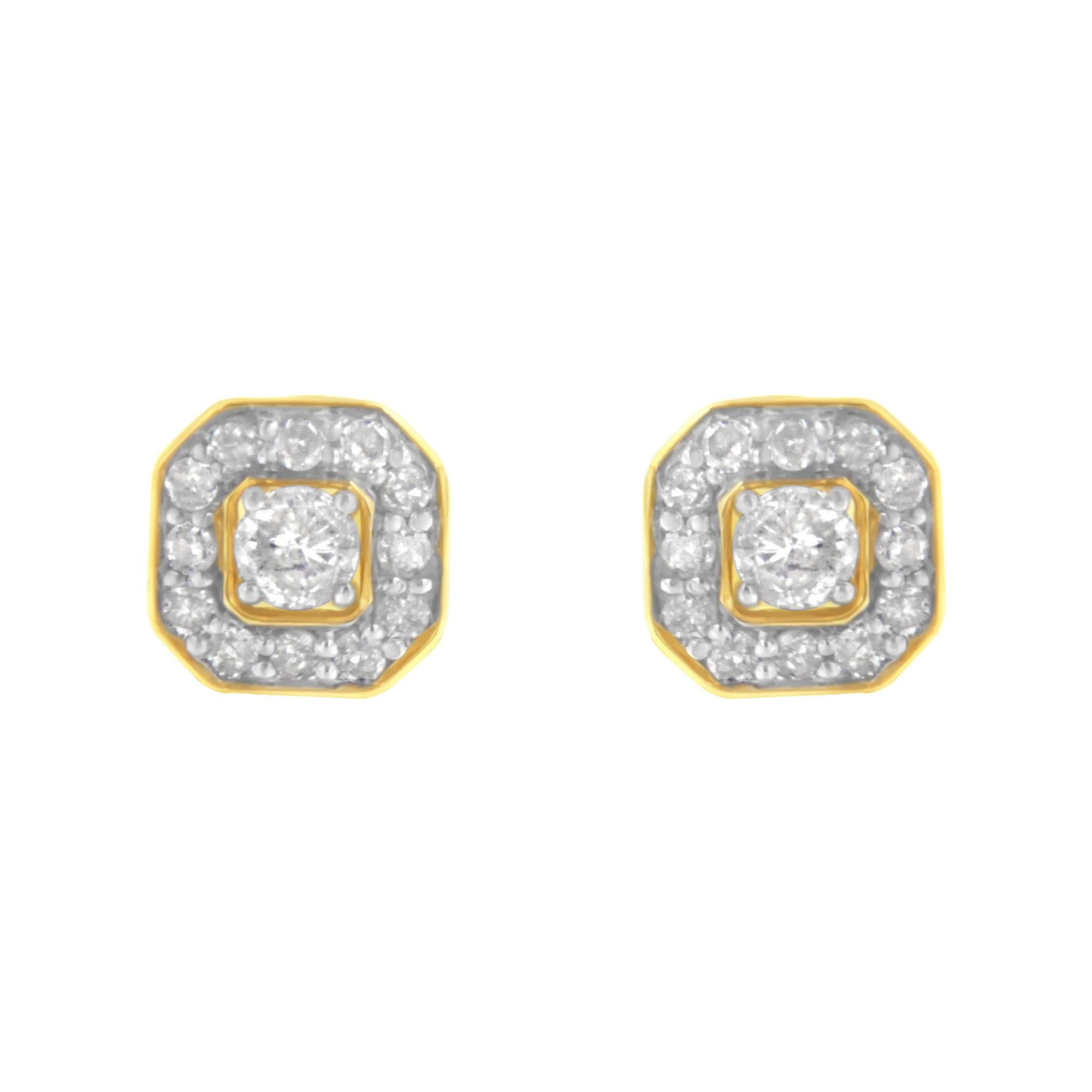 mens 1/2 carat diamond earrings