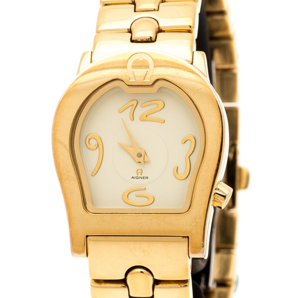 Yellow Gold Plated Stainless Steel Ravenna A02200 Women's Wristwatch 24 mm 1