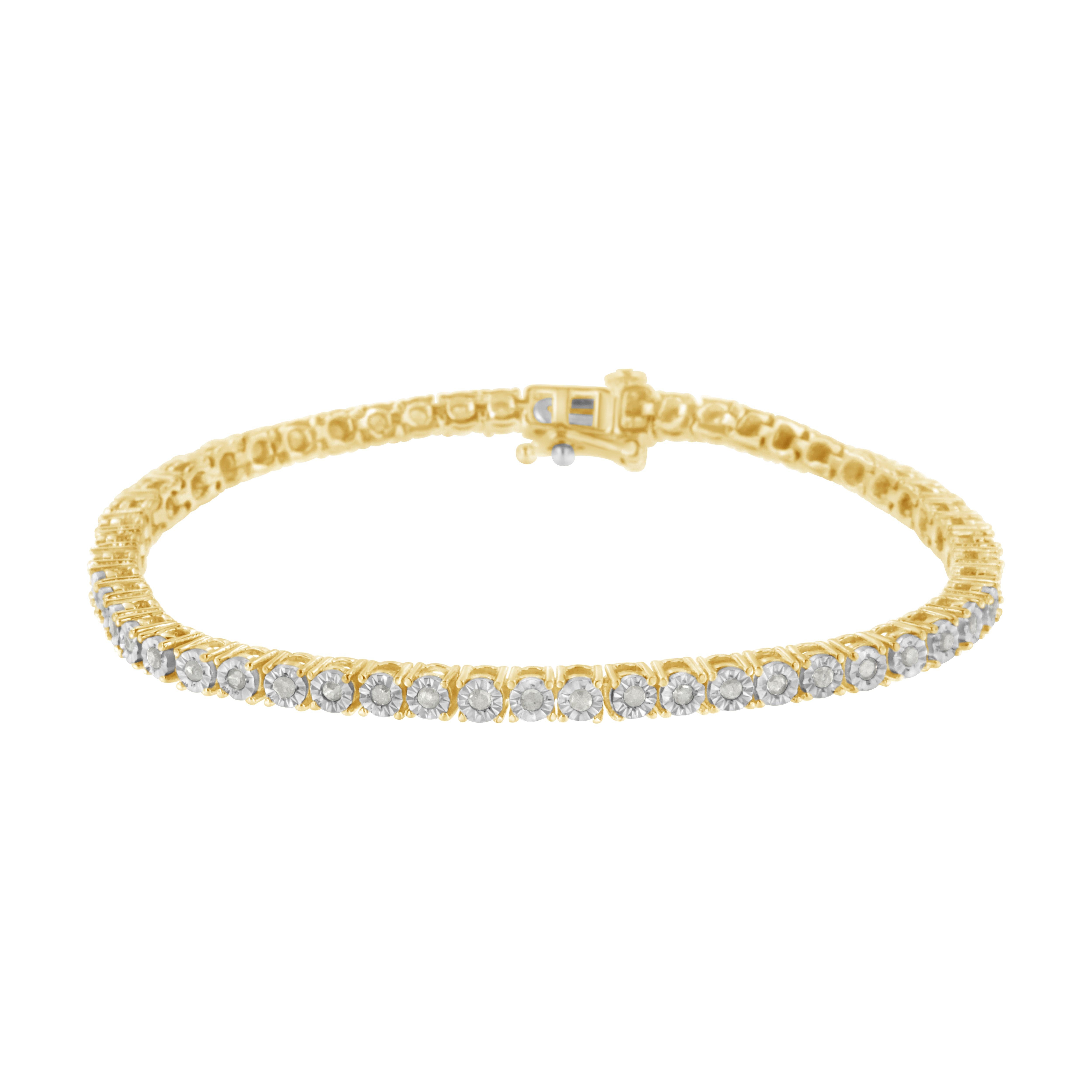 This feminine and luxe tennis bracelet is made up of the most lovely, multifaceted rose cut diamonds, reminiscent of vintage-era Art Deco jewelry style. Set in real, solid .925 sterling silver links for a timeless style, in your choice of precious