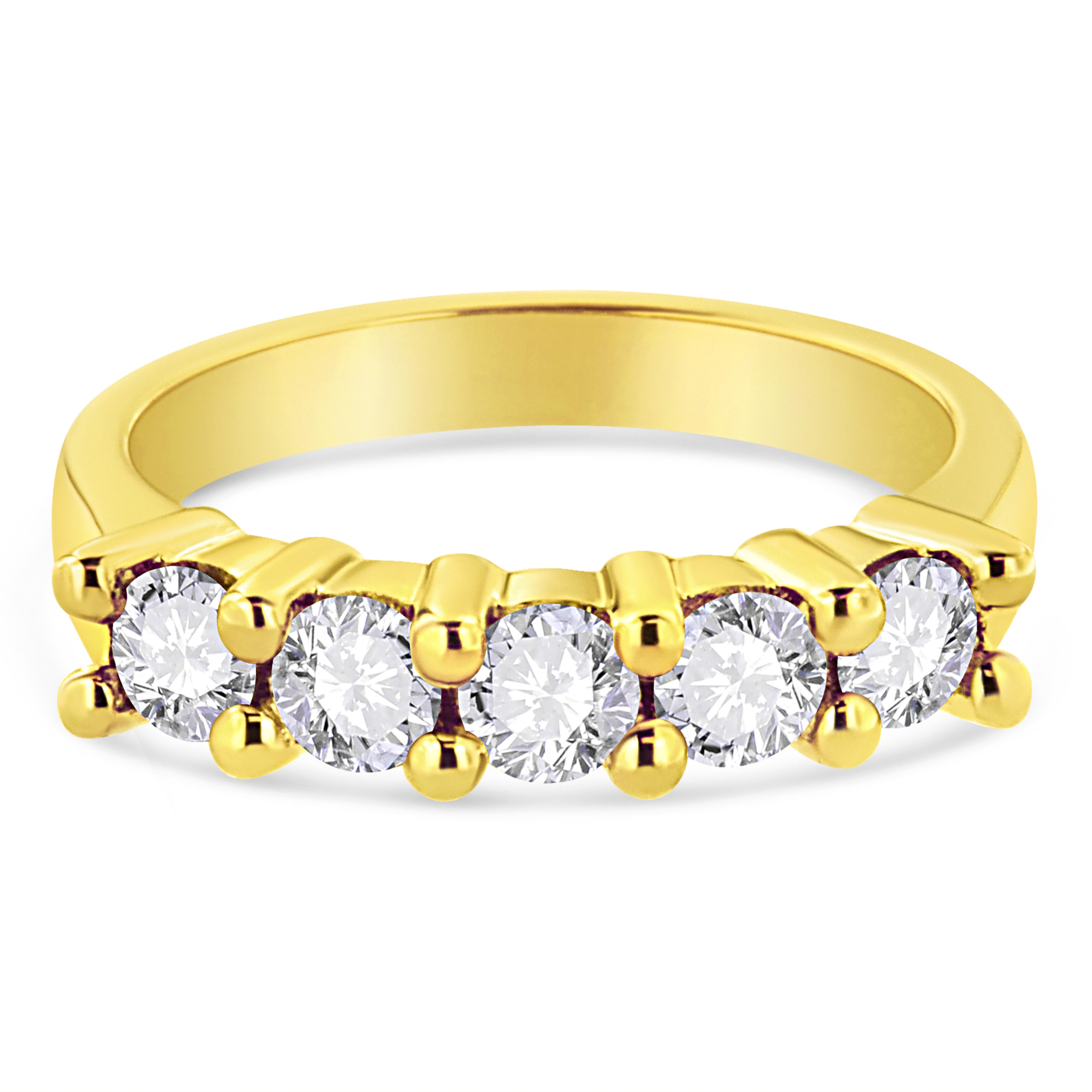 En venta: Anillo de plata de ley chapado en oro amarillo de 1,00 quilates con piedra de diamante  3