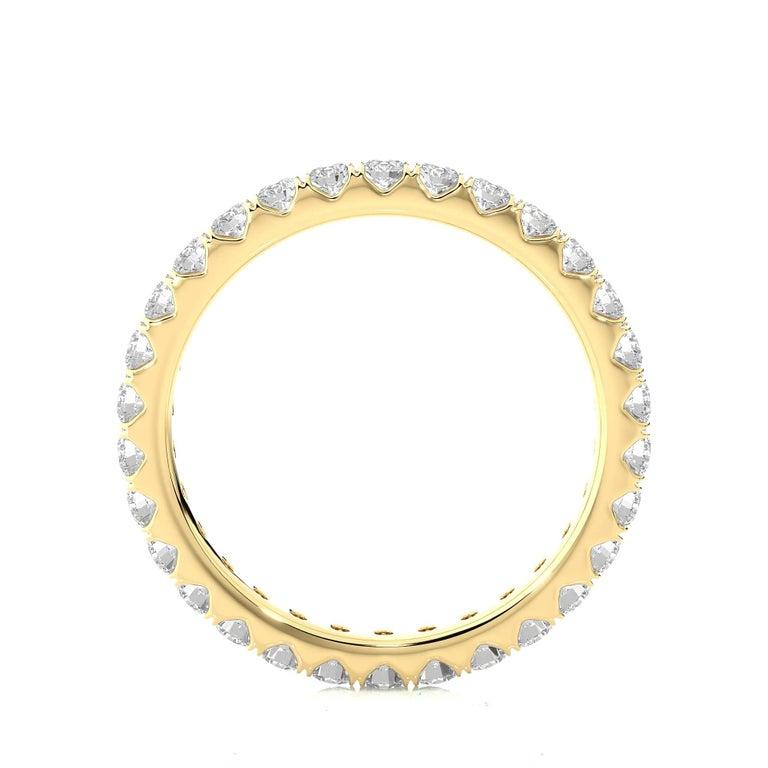 For Sale:  Yellow Gold Plated Sterling Silver Moissanite Full Eternity Band Ring for Her 8