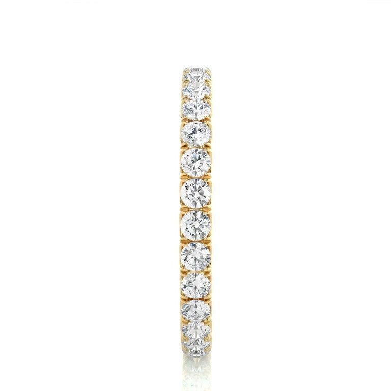 For Sale:  Yellow Gold Plated Sterling Silver Moissanite Full Eternity Band Ring for Her 9