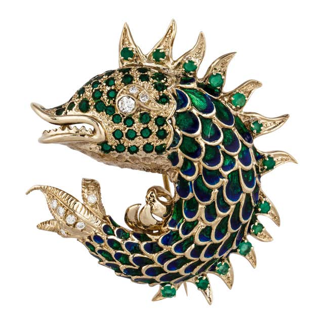 TIFFANY and CO. Plique-à-Jour Brooch For Sale at 1stDibs