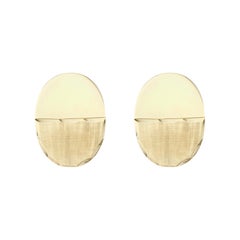 Yellow Gold Polished Textured Cufflinks
