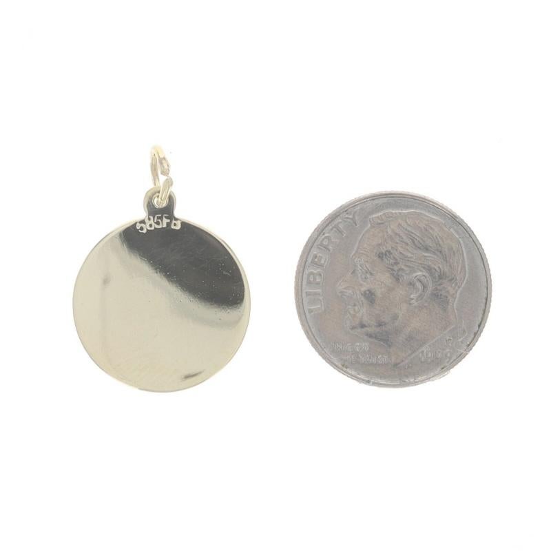 Pendentif Poseidon en or jaune 14 carats, breloque mythologique grecque des mers Unisexe en vente