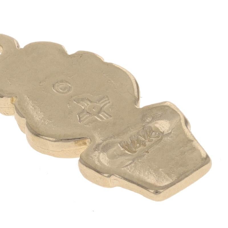 Yellow Gold Potted Flower Charm - 14k Gardening & Plants Spring Summer Blooms 1