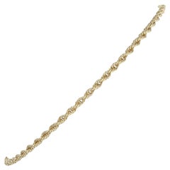 Yellow Gold Prince of Wales Chain Bracelet, 14 Karat Spring Ring Clasp