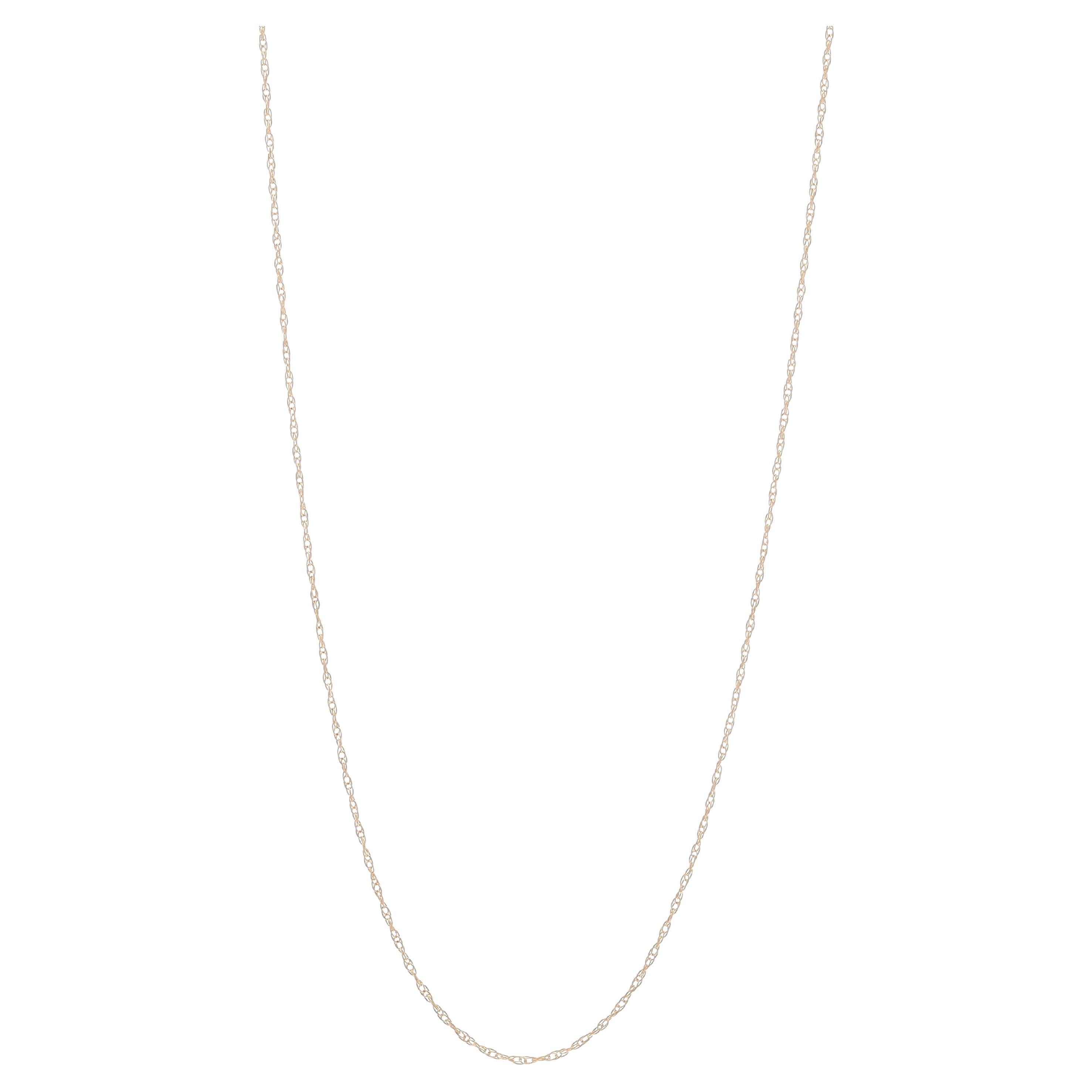 Yellow Gold Prince of Wales Chain Necklace 18 1/4" - 14k For Sale
