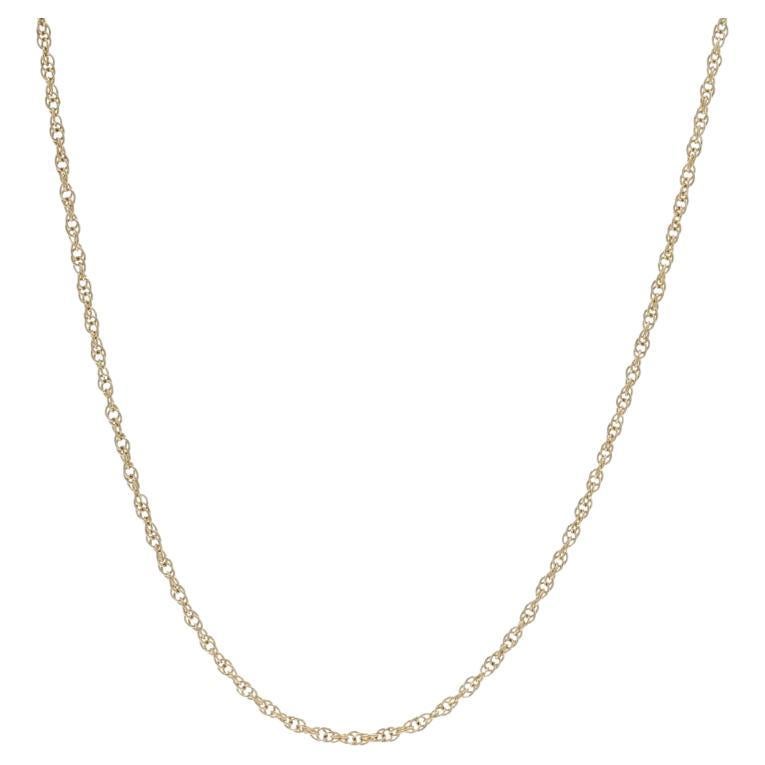 Collana a catena in oro giallo Prince of Wales 18" 14k in vendita