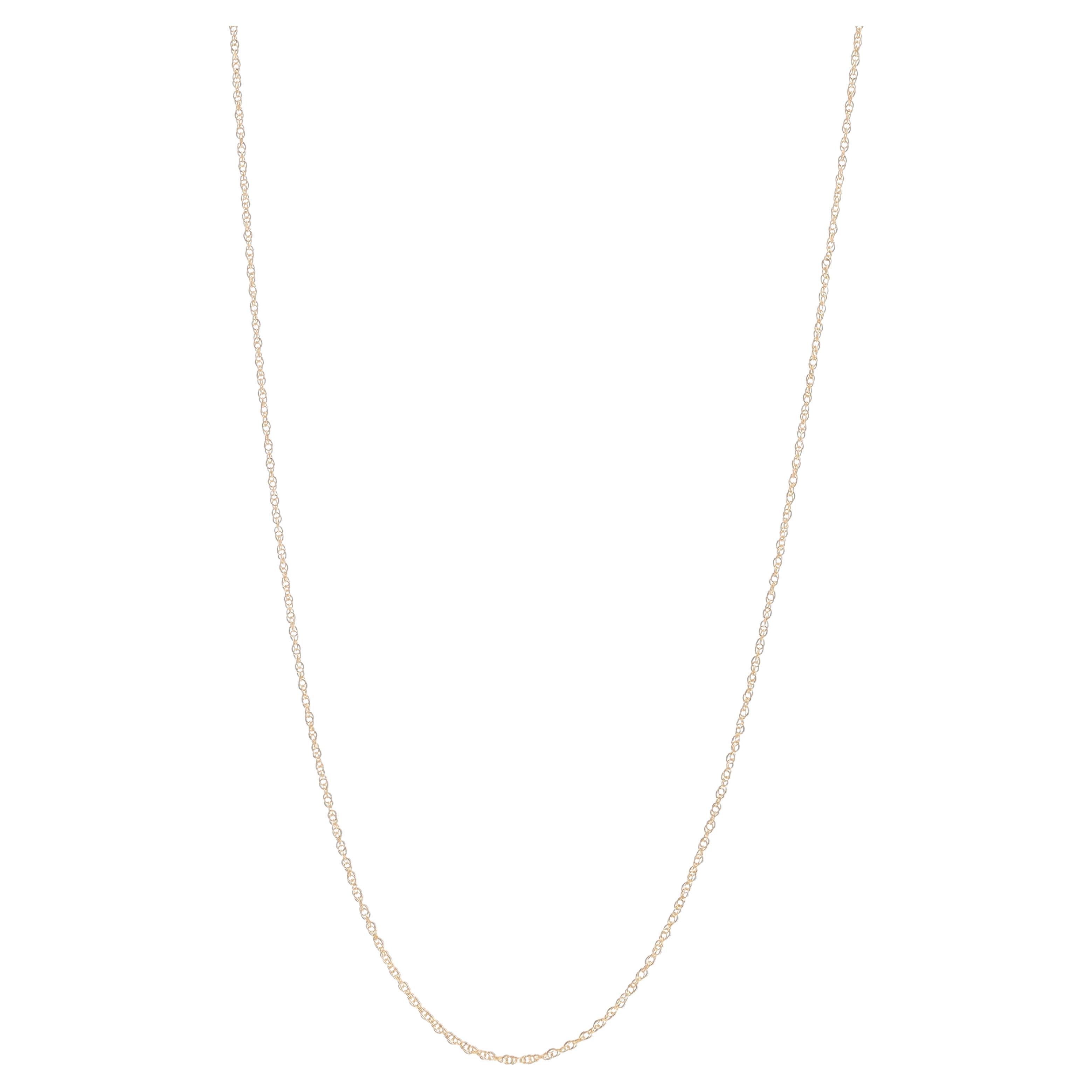 Yellow Gold Prince of Wales Chain Necklace 23 3/4" - 14k For Sale
