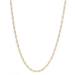 Yellow Gold Prince of Wales Chain Necklace 28" - 14k
