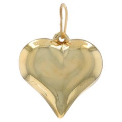 Yellow Gold Puffy Heart Charm 14k Pendant
