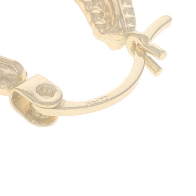 Boucles d'oreilles en or jaune 14k à festons et à grains percés en vente 1