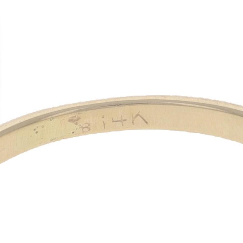 Solitär-Ring aus Gelbgold mit lila Turmalin - 14k rund .45ct Verlobungsring im Angebot 1