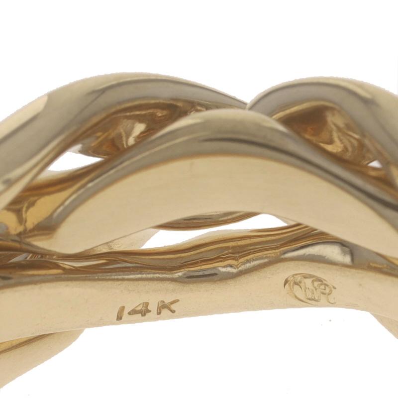 Yellow Gold Puzzle Band - 14k Unisex Ring Size 10 1/4 For Sale 3