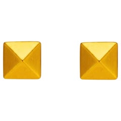 Boucles d'oreilles pyramides en or jaune