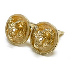 Yellow Gold Ram Cufflinks