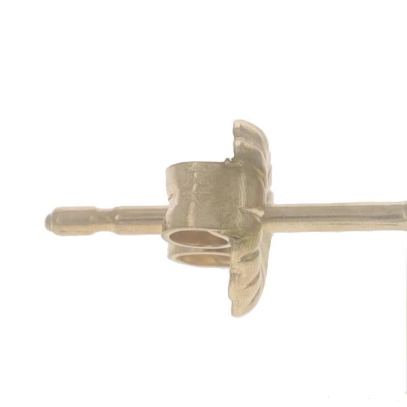 Donna Orecchini in oro giallo con spinello rosso - 14k Round 2.22ctw Pierced in vendita