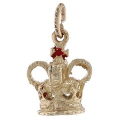 Regal Crown Charm aus Gelbgold - 14k Königliche Krone