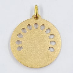 Yellow Gold Religious Medal Pendant or Charm