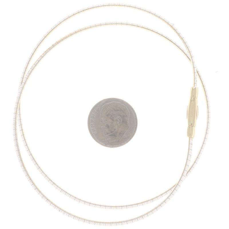 Yellow Gold Reversible Diamond Cut Omega Chain Necklace 17