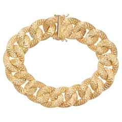 Yellow Gold Reversible Italian Link Bracelet