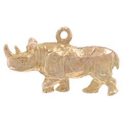 Charm a forma di rinoceronte in oro giallo - 9k Wild Life