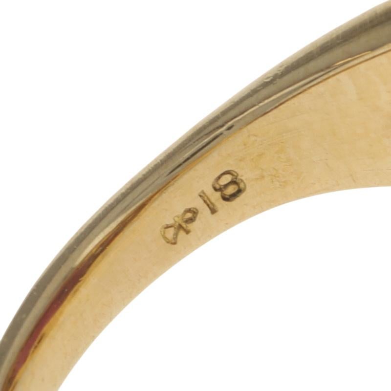 Anello da cocktail d'epoca in oro giallo con granato rodolite e diamanti 7