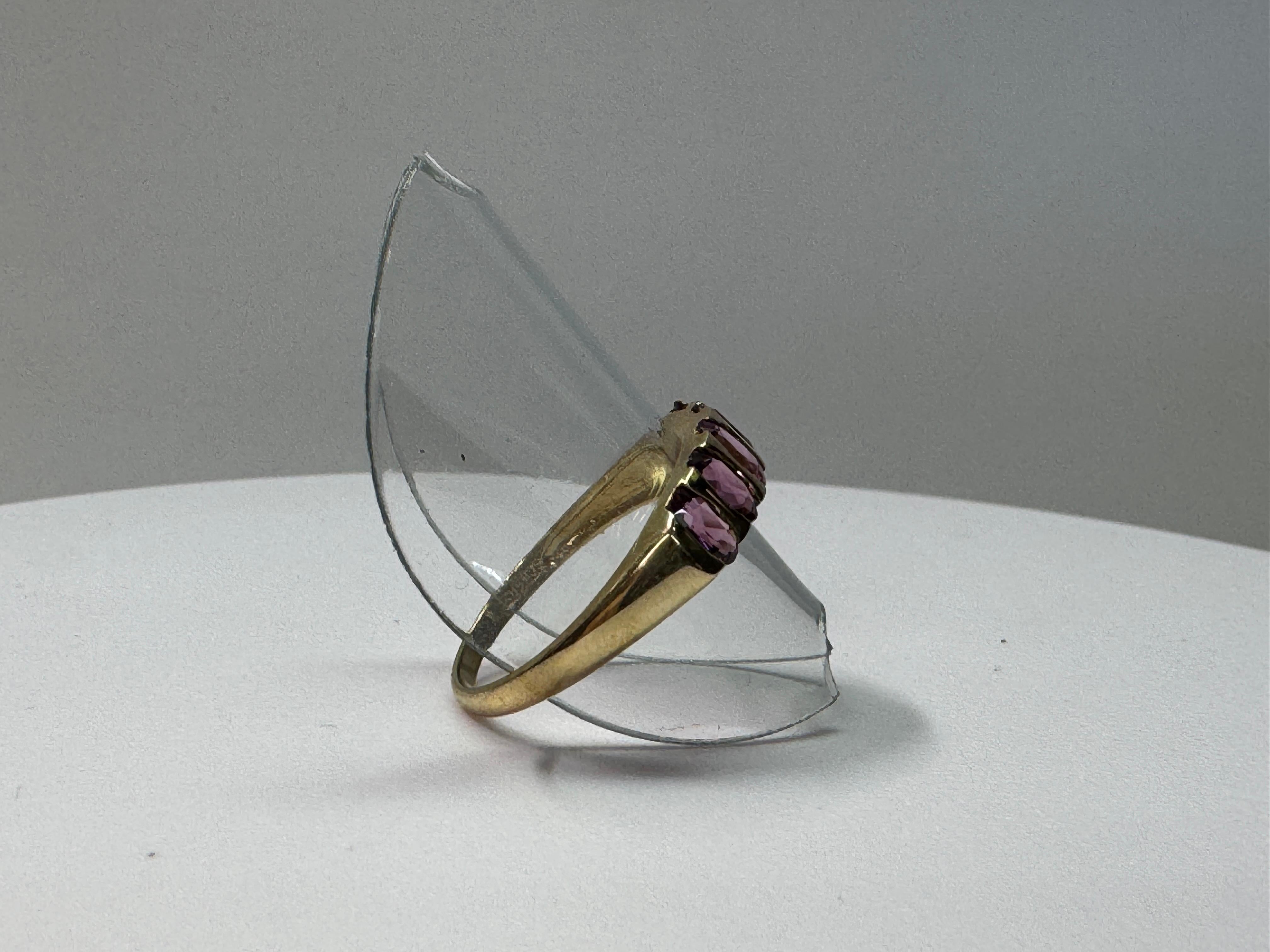 Women's Yellow Gold Rhodolite Garnet Ring For Sale