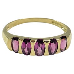 Yellow Gold Rhodolite Garnet Ring