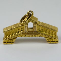 Yellow Gold Rialto Bridge Venice Charm Pendant