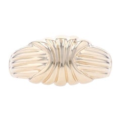 Yellow Gold Ribbed Statement Band, 14k Women
s Ring