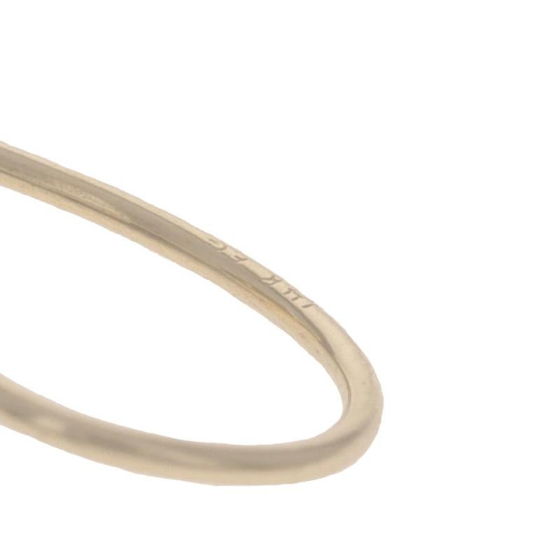 Gelbgold gerippte Tropfen-Ohrringe - 14 durchbohrte Ohrringe Damen