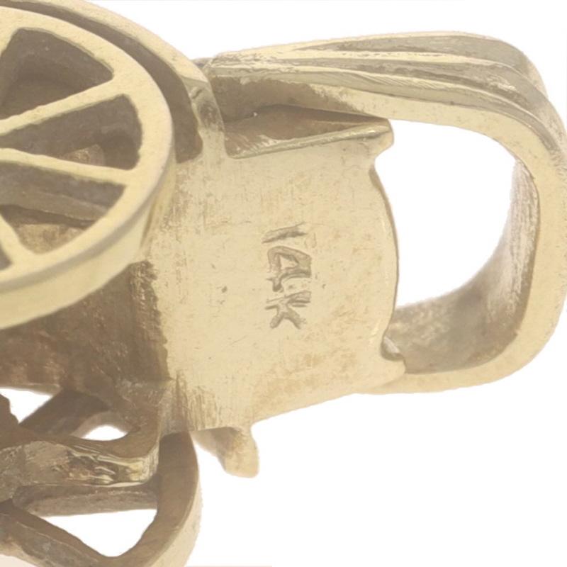Gelbgold Rikscha Charme - 14k Transport bewegt sich im Angebot 1