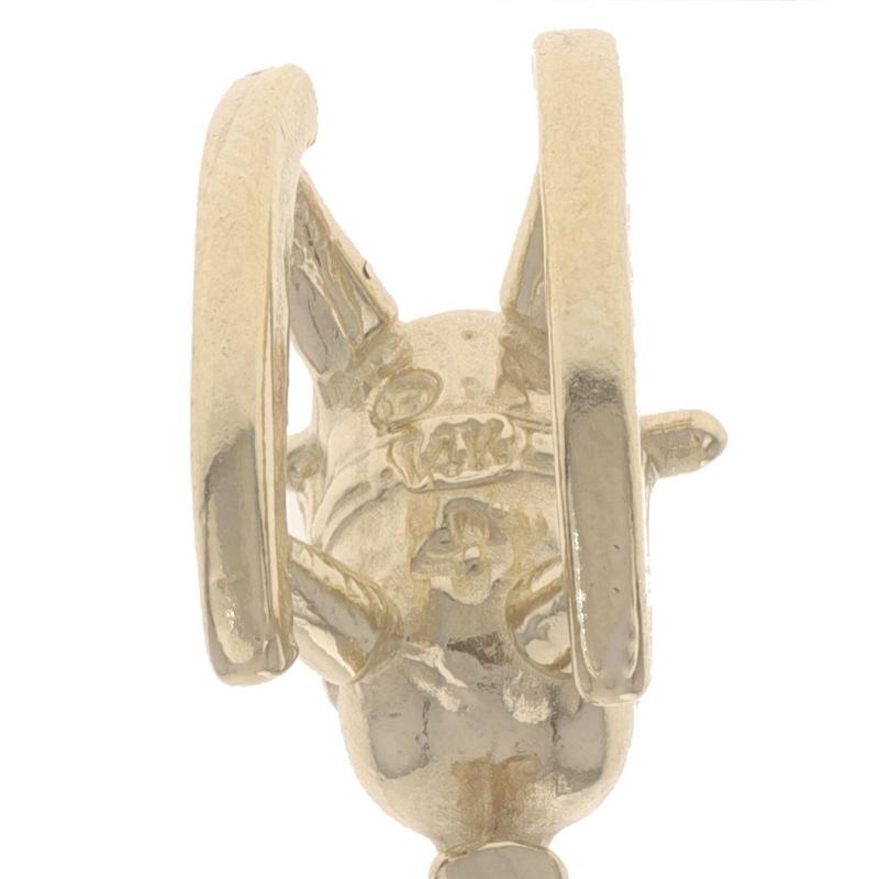Yellow Gold Rocking Horse Charm - 14k Classic Child's Toy Mother's Keepsake In Excellent Condition For Sale In Greensboro, NC